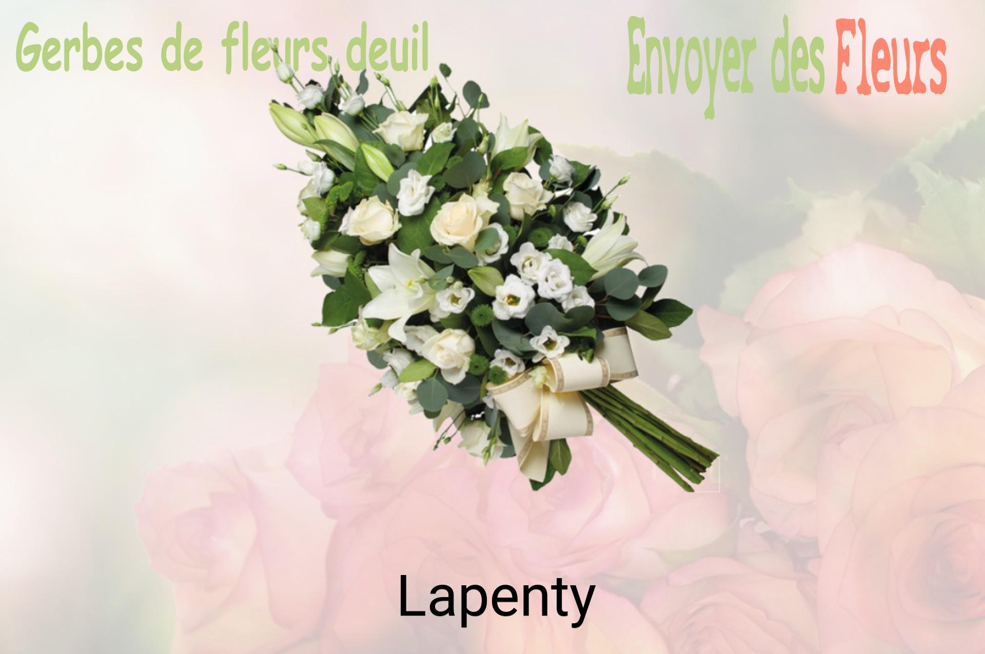 Gerbe de fleurs de deuil livrée à Lapenty